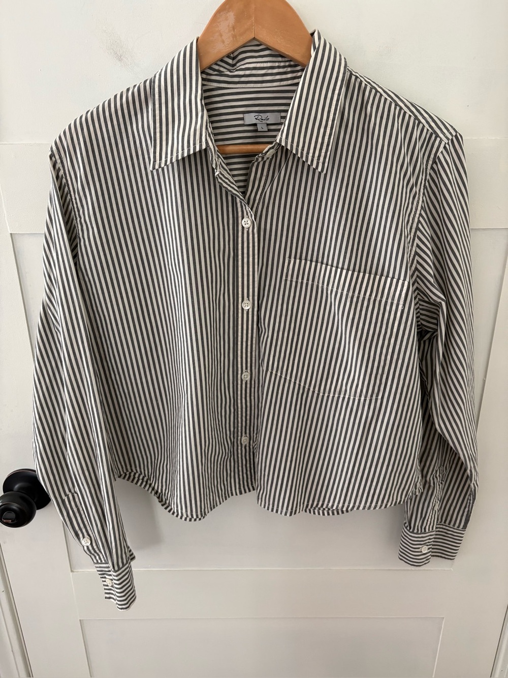 Rails Ramy Shirt Noir Stripe Button Down. Size Large. - Picture 3 of 10